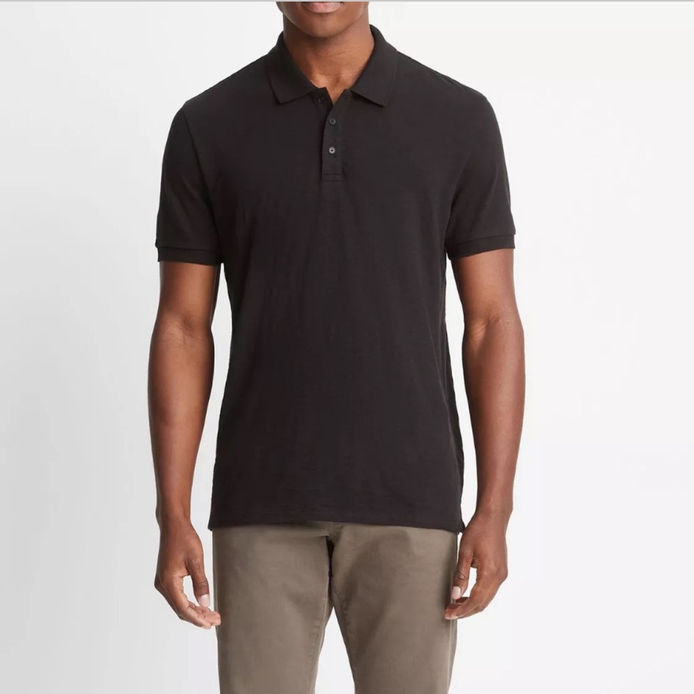 Vince Classic Slub Polo Shirt